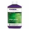 Une image présentant Alga Grow de Plagron, un produit nutritif pour les plantes, mettant en évidence l'emballage du produit et son importance pour soutenir la croissance organique et durable des plantes pendant la phase végétative.