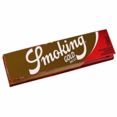 Smoking Gold King Size Slim : Papier à rouler de luxe pour une expérience tabagique élégante et agréable.