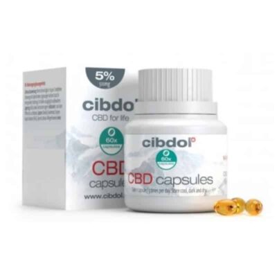 Gélules souples de CBD 5% de Cibdol - Gélules souples douces avec une concentration douce de 5% de CBD. Découvrez les bienfaits du CBD dans des capsules faciles à avaler de Cibdol.