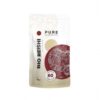 Image du produit gélules de champignons Reishi bio de Pure Mushrooms, montrant un emballage avec une étiquette, représentant un complément alimentaire naturel et biologique.