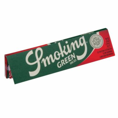 Image des papiers à rouler de Smoking Green, un choix populaire parmi les fumeurs pour rouler des cigarettes ou d'autres produits à fumer, connus pour leur qualité et leur attrait écologique.